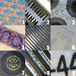 On design details, took my microscope to the Asus Eee PC ~ can you figure out where these closeups are from?