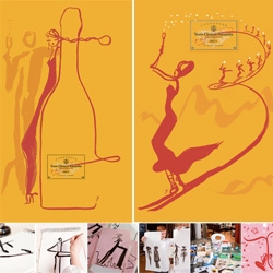 Lovely look at artist, Florence Deygas, at work! Awesome collaboration pieces for Veuve Clicquot!