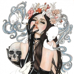 'She Will Burn Out Before You Wake' new print release from the wonderfully amazing artist Wendy Ortiz.