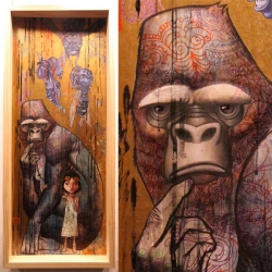 Mike Russek's Art Gallery at Lucent L'amour had an amazing selection of pieces ~ see many of them here, including my favorite, John Park's Harlequin Ape ~ you've got to see it in high res!
