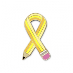 Seen on the lapels of picketing WGA members throughout Hollywood, the pencil ribbon support pin provides an icon of solidarity for the WGA. The pin comes courtesy of BringBackTheDialogue.com.