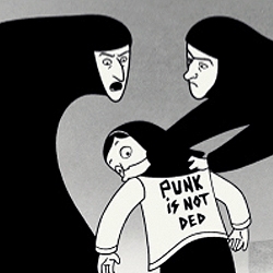 Rebellion during the Islamic Revolution. Marjane Satrapi's  feature-length animation is going to be a treat... PERSEPOLIS opens LA/NY December 25th.