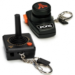 atari and pong keychains! that you can really plug in use!