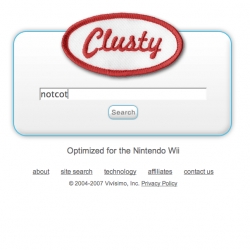 CLUSTY! Wii optimized search engine... also great for those who like large fonts...