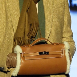 From the latest Hermes collection... i've always wanted a muff... but a muff thats a purse that can hold my pearl and gloss? Wow. Nice round up of the variations over at purseblog.