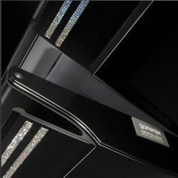 A Swarovski Studded Refrigerator in black or aluminum. Kitchen Bling? Hmmmm.... by gorenje