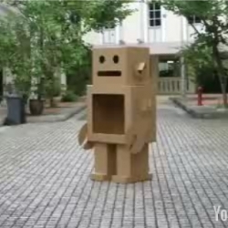 GIANT Robot in the making.   See how this cardboard robot is formed. 