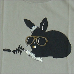 Hey Hello-Friend - are your bunnies this cool? Fun shirt from ANGRY.