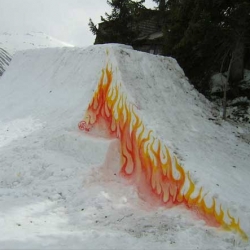 I'm liking the FIRE&ICE feel... found in the french alps.