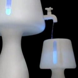 (de)light: liquid light: a project that reinterprets the concept of light as we know it. The MA project of Cristina Ferraz  at the Industrial Design Engineering department, Royal College of Art. Interesting Video!