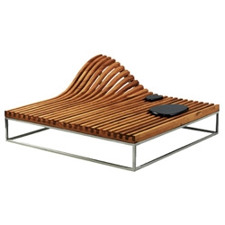 Ripple Chaise designed by Jitrin Jintaprecha over at ford brady (click products/chaise) ~ i can't take my eyes off of it... absolutely perfect for a courtyard corner.