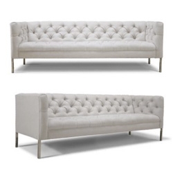 Jonathan Adler Baxter Sofa ~ so tempting! "You'll love it because: Tufting, tufting, tufting! A beautiful silhouette, modern lines mixed with traditional tufting."