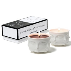 Oooh Jonathan Adler's Muse candles are now available in a slightly smaller two pack of the Noir and Blanc!