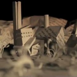 Sweet stop frame animation of a paper book come to life with narration from Andersen M Studio. Going west.