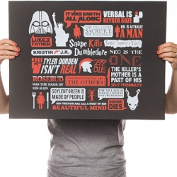 Warning: This threadless poster ruins every movie. Great example of eclectic typography forming a cohesive whole. Also, funny.
