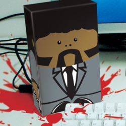 "..and I will strike down upon thee with GREAT hard drives!" Check out the Vincent Vega hard drive (amongst other really cool ones) over at Meninos.