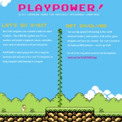 PLAYPOWER! Our friends at the Game Libratory finally got their site up for the 12$ computer... magical 8-bit gaming that you plug into your TV in india... 