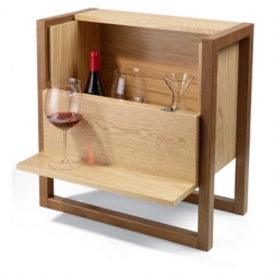 Super cute minimalist bar that could be right in your living room and no one would ever notice - Mini Bar Side Table - Leonhard Pfeifer, 2007