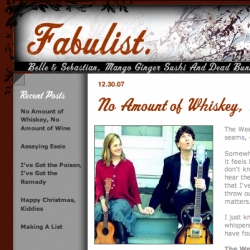 Quick shoutout for a place to go and get inspired on this final day of 2007 ~ my friends over at the fabulist have such a beautifully inspiring site and its been filled with so much GREAT music to listen to while you work!