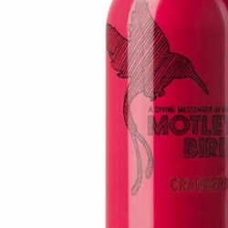 Motely Bird is an Austrian Energy Drink, sold in specialty stores across United States.  The drink comes packaged in aluminum bottles. Shown above is cranberri in Pink.