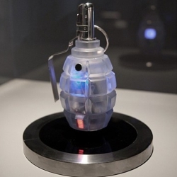 Transparency Grenade by Julian Oliver captures network traffic and audio at the site then securely and anonymously streams it to a dedicated server where information is mined.