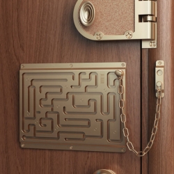 Art Lebedev's Defendius Door Chain lock is absolutely beautiful. But don't try making a quick and dramatic exit with it or you'll look hilarious!
