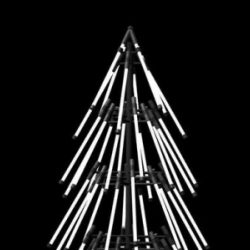 Gareth Pugh created a neon bulb christmas tree for the Topshop Oxford Circus location!