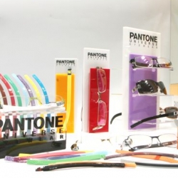 Pantone, the color matching system is coming out with an eyewear collection of four styles  (metal optical, semi rimless, sport metal and sport) that have interchangeable colored arms! Available soon!