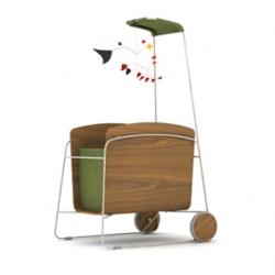 The collaboration between children's  modern furniture manufacturer, Argington and ODA have yielded a new bassinet and easel for children which use earth-friendly materials and look awesome! Debuted last week.