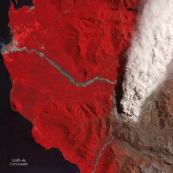Amazing NASA photos of Chile’s Chaitén Volcano.