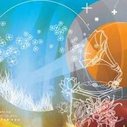 Stunning! Sneak peek at Sam Flores' illustration for OM Records 15th Anniversary compilation album release.