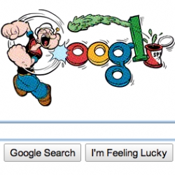 Google celebrates the 115th birthday of E.C. Segar, the creator of Popeye!