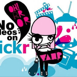 Flickr users revolt against the new video application by creating a bunch of awesome custom graphics. 