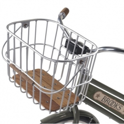 Hoxton Wire Basket ~ adorable wide and wood basket for your bike from Brooks Saddles