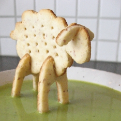 On the Design*Sponge guest blog ~ i love this post on how to make 3D sheep crackers to stand in your soup!