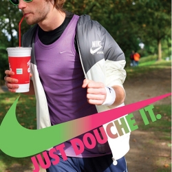 Adrants released this print today - "Just Douche It" - sent to them by an anonymous tipster claiming that it's about to run in an "international publication." 