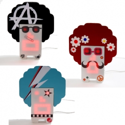 The new Tengu Allstars are three fun variations on the original Tengu, the gadget that sings along with your computer when plugged into it,. They all have fros, some have a stache, specs and more.