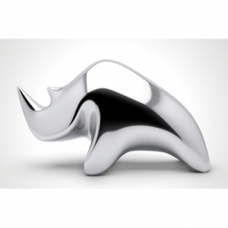 Kera is a polished chrome Rhino for World Wildlife Fund 2oo8. Designed by Scott Wilson in conjunction with Kohler, Kera was in an online auction last year for Faces in the Wild.