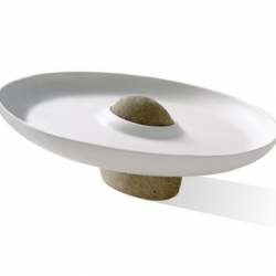 The Igloolik collection of tableware from Bleu Nature design in france incorporates real rocks into the porcelain. The best of nature and design.