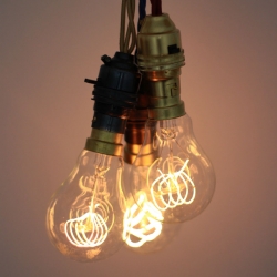 Quad Loop Carbon Filament Light Bulb. 60W. 230V. These beautiful hand crafted carbon filament light bulbs ignite nostalgia for the traditional and original light bulb of the 1930's. 