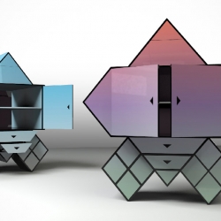 Rafael De Cardenas' first furniture collection just unveiled! Each piece is loud, full of color, and epic!