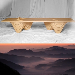This really beautiful design of bench called Range Of Mountain was made by Cho Hyung Suk, a designer from South Korea. 