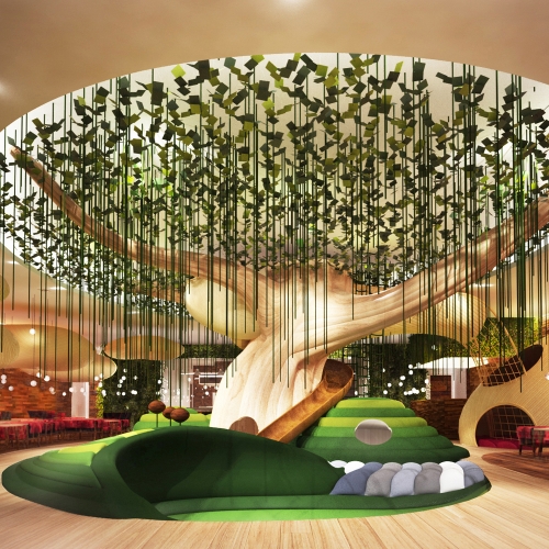 Stadler Design Studio imagined a new concept for a kid's restaurant in the heart of Paris.