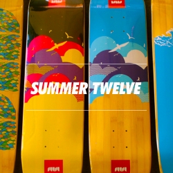 Sutsu Summer Twelve bamboo skate decks.