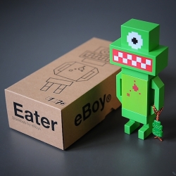eBoy's limited edition signed Blockbob Eater toys are so cute! and so very eBoy!