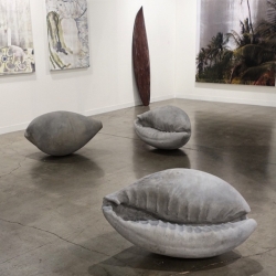 Enormous Concrete Cowries! 'Shell' by Melik Ohanian at Galerie Chantal Crousel spotted at Miami Art Basel. (Thanks, @GrayShape!)
