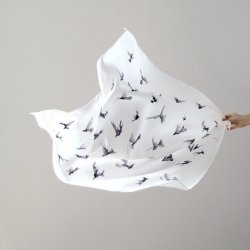 Martin Azúa designs 47 Birds Scarf inspired by the view from his studio window in Barcelona.