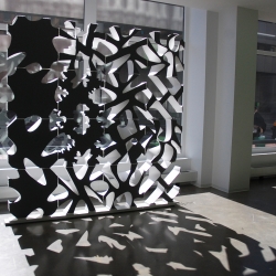 'Screen Walls' is the result of an 8-week workshop through Boston Architectural College, centered around the design, fabrication, and assembly of an architectural screen wall using Radlab's robotic arm!