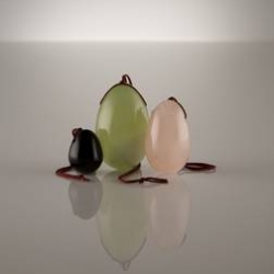 Stone Love Egg Set - So discreetly pretty. "The use of a stone or Jade Egg to strengthen the vagina is a practice that evolved in ancient China. The secret of this practice remained in the Royal Palace and was only taught to the Queen and concubines."
