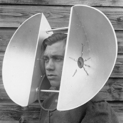 These WWI-era anti-aircraft hearing aids have such provocative designs!